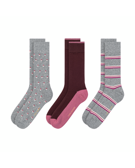 CREW GEOMETRIC STRIPE | MEDIUM GREY