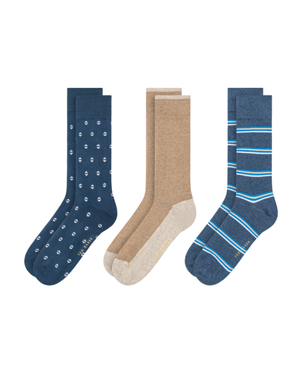 CREW GEOMETRIC STRIPE | MEDIUM GREY