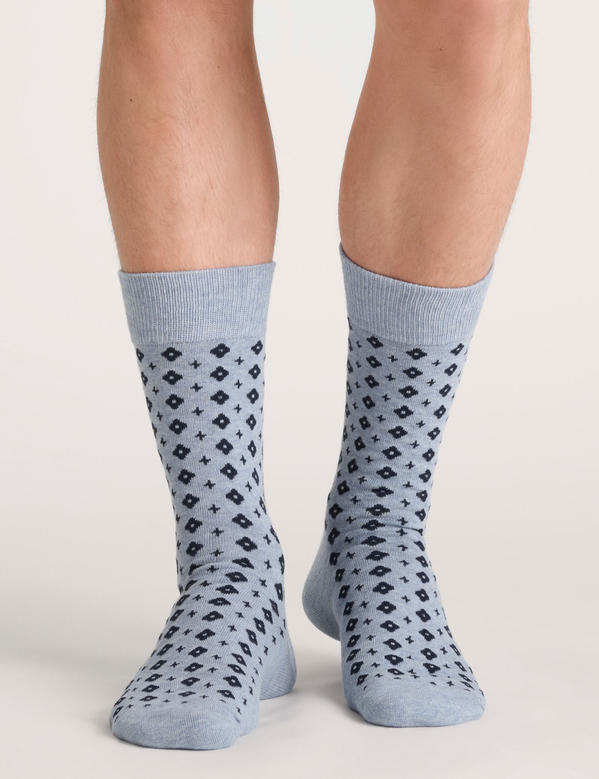 CREW GEOMETRIC CHECK | BLUE