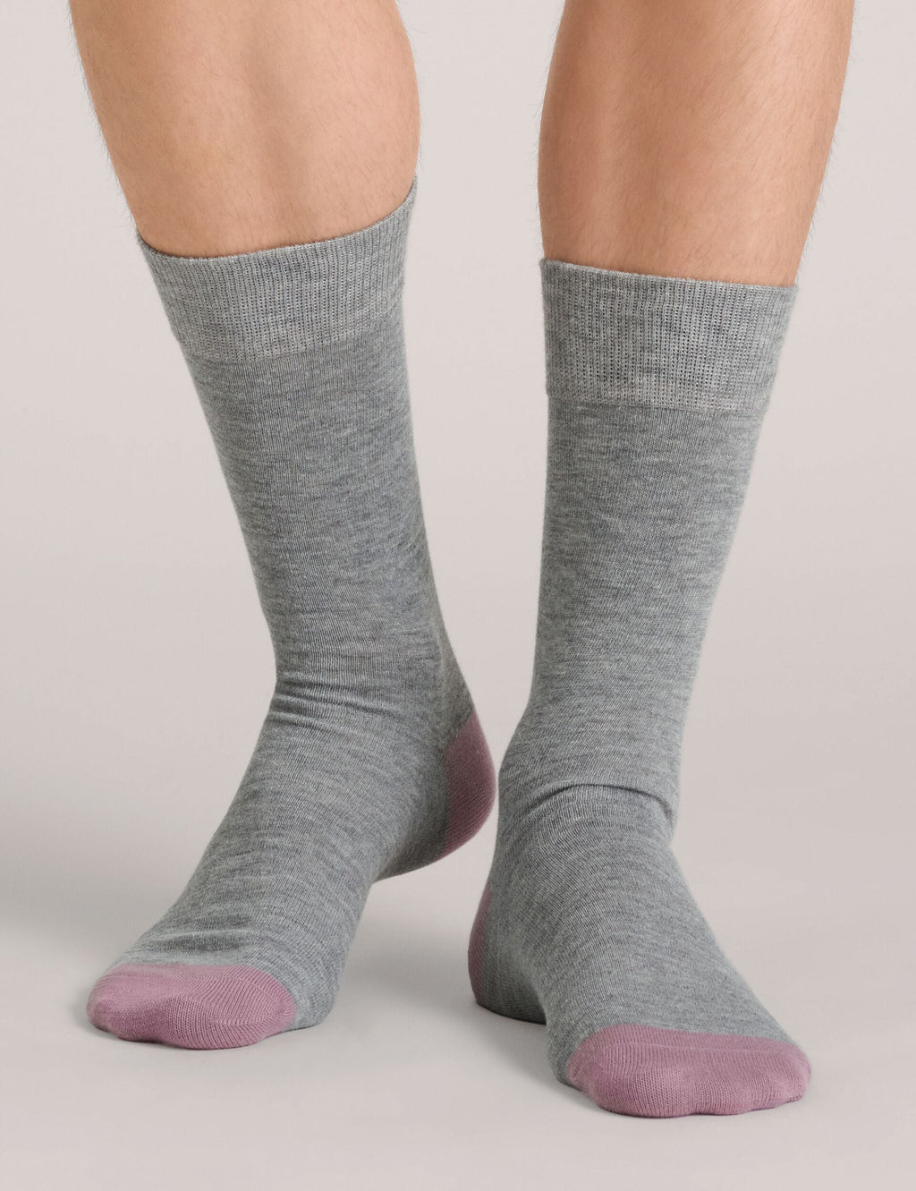 CREW SOCK CONTRAST TOE | BLACK