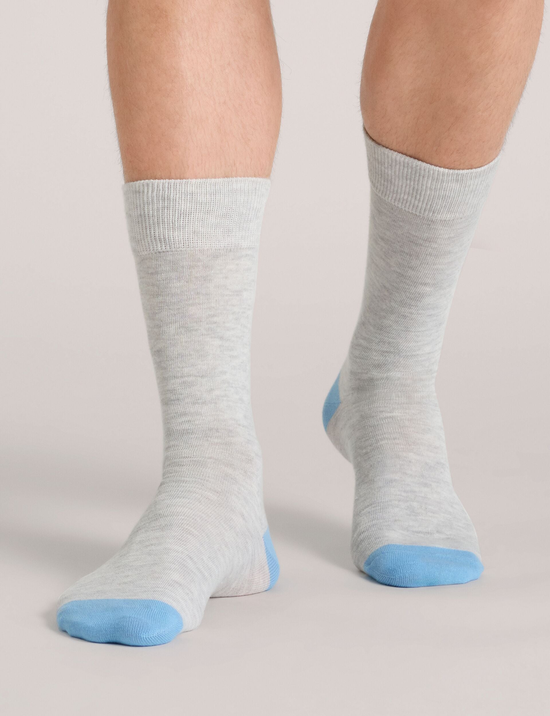 CREW SOCK CONTRAST TOE | BLACK